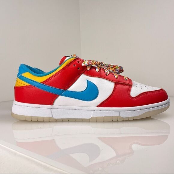 Size 10.5 - Nike Dunk Low x LeBron James x Fruity Pebbles Red - Picture 2 of 9
